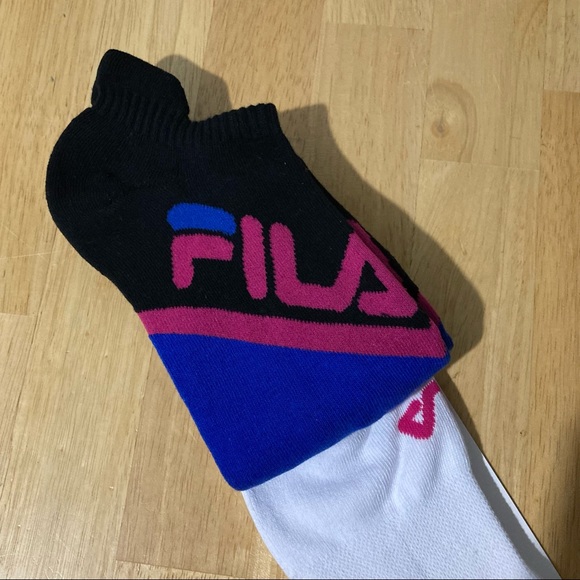 3 x 2 Pair Fila No Show Socks - Size 6-10 - Picture 4 of 8